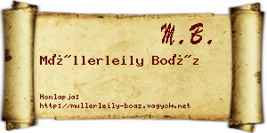 Müllerleily Boáz névjegykártya